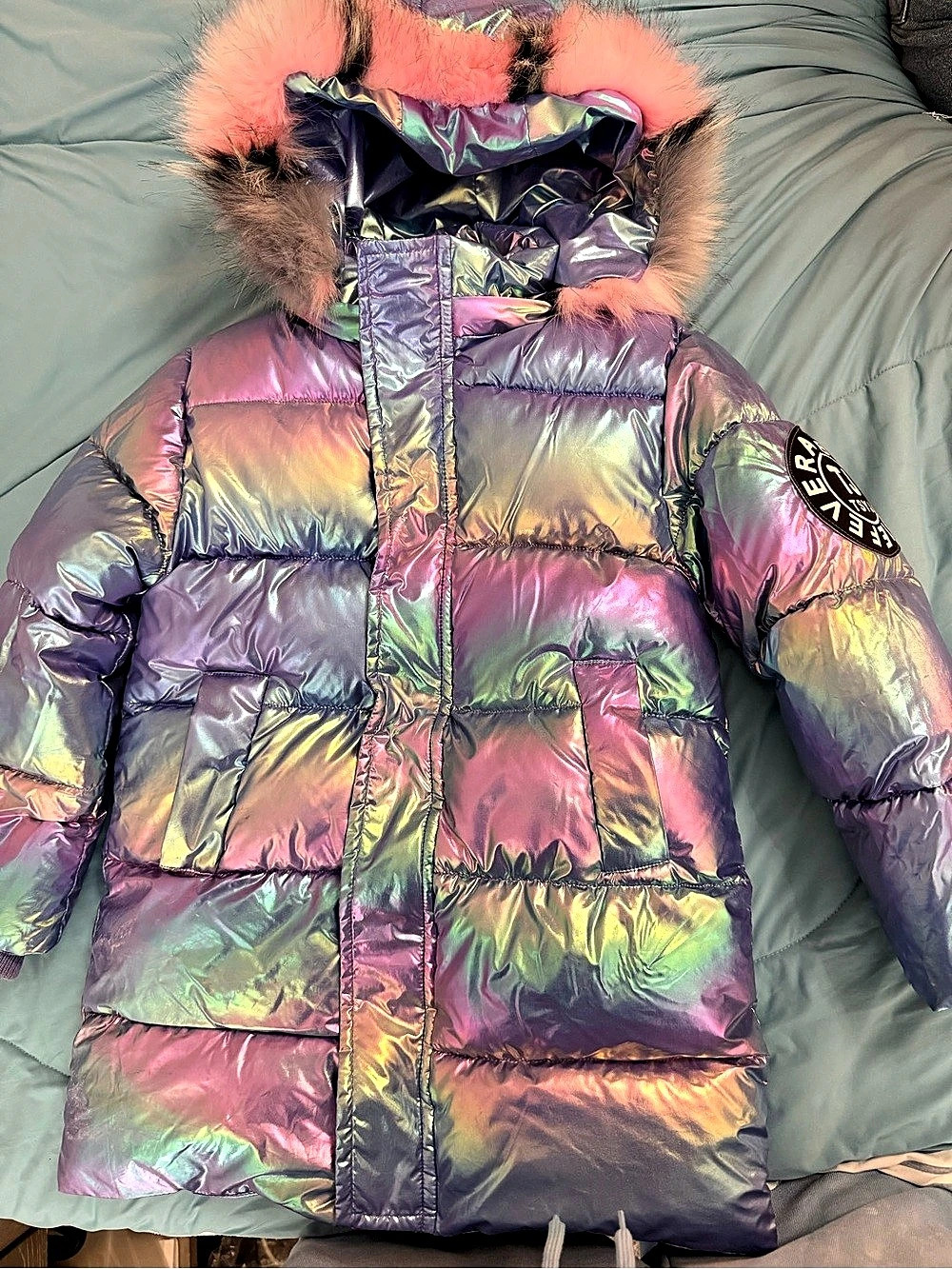 Kids Iridescent Puffer Jacket